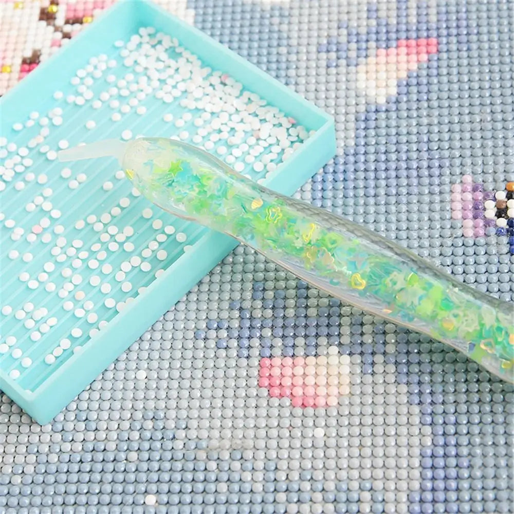 Luminous Diamond Painting Drill Pen – Cross Stitch Embroidery Point Drill Pen with Replacement Tips