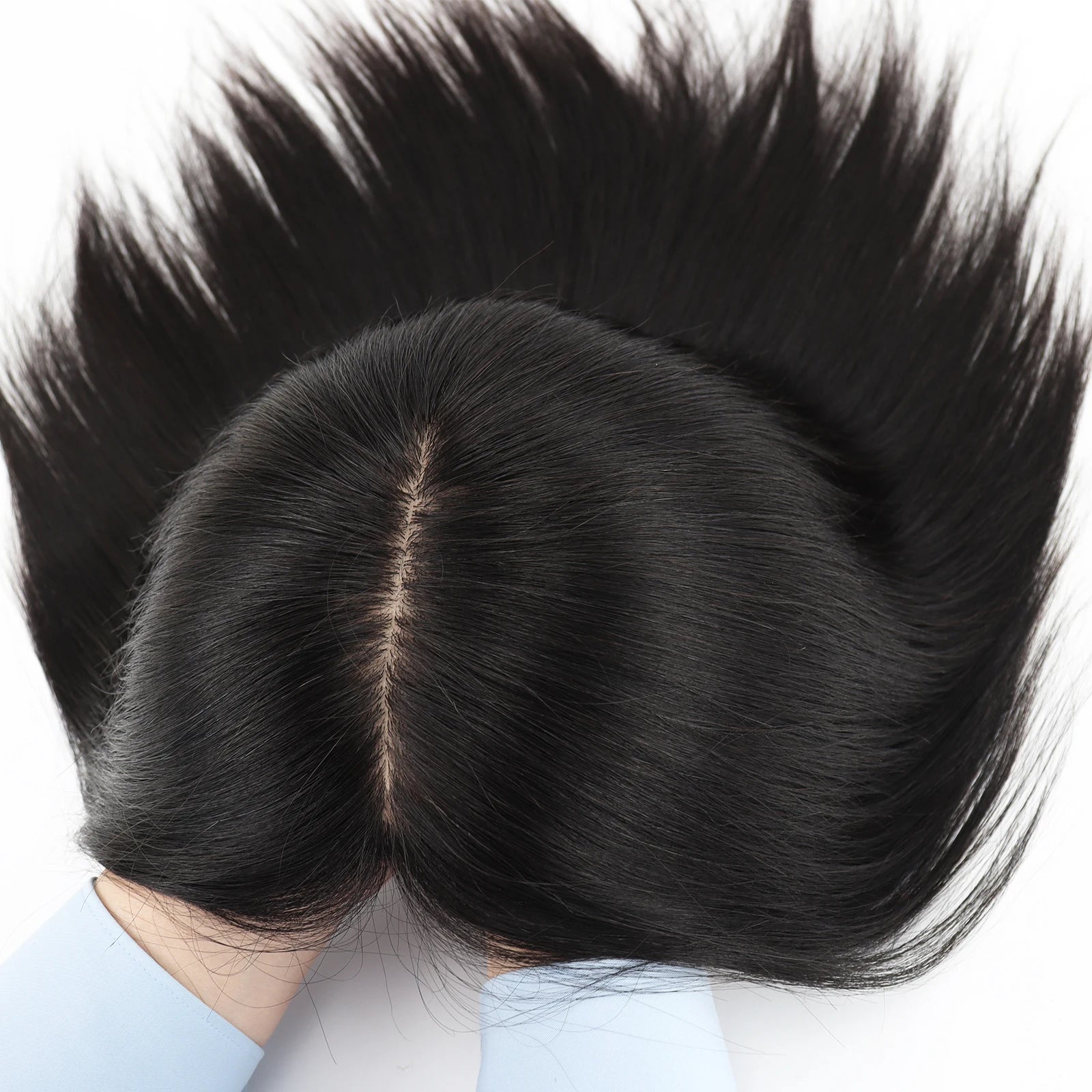 Medical Wig Real Remy Human Hair Silk Top Wig Full Hand Tied Breathable Silk Base Wig Elastic Net Comfortable Wearing for Women