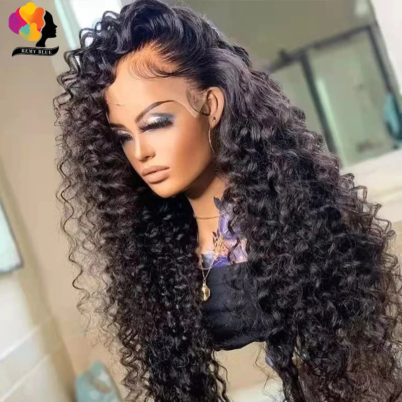 13x6 Loose Deep Wave Lace Front Human Hair Wig Brazilian 13x4 Transparent Lace Frontal Wigs for Black Women Curly Human Hair Wig