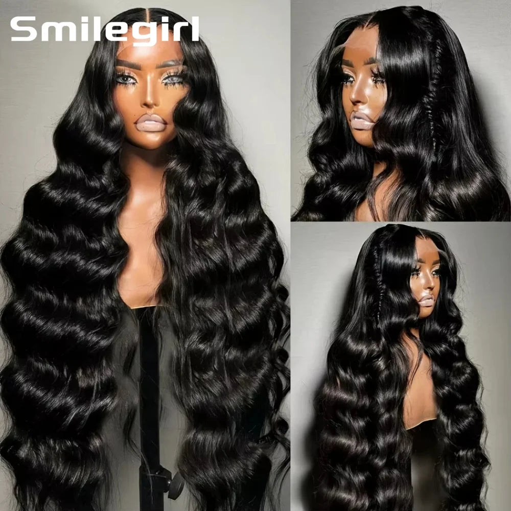 250 Density Natural Color Body Wave Human Hair Wigs 13X6 Hd Lace Frontal Wig 40 Inch Hd Lace Front Wigs Brazilian Hair For Women
