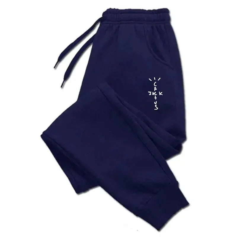 Letter Print Jogger Sweatpants – Men's Slim Fit Gym & Running Trousers (S–3XL)