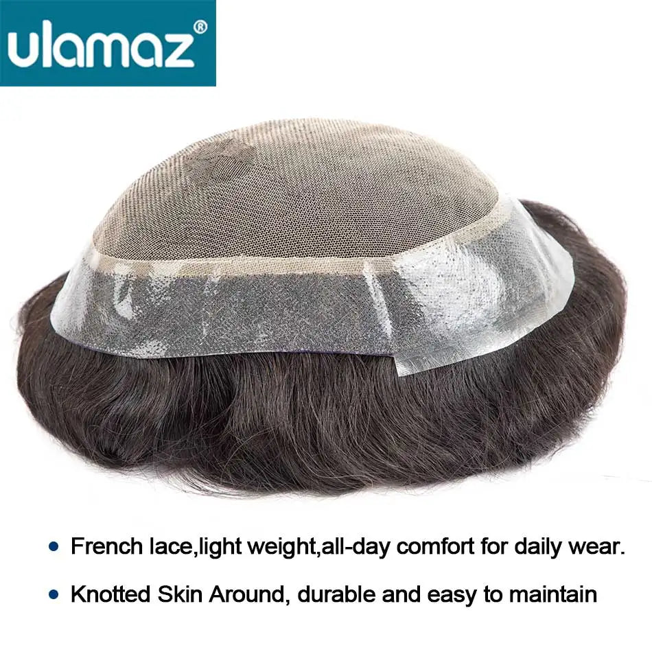 The Invisible Crown — Men's French Lace Toupee | 100% Indian Remy Hair | Natural Hairline | 6-Month Lifespan
