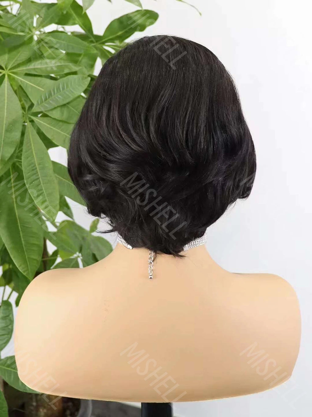 13x4 Lace Frontal Bob Wigs Pixie Cut Brazilian Remy Human Hair Short Bob Wig Natural 200% Density Wavy Lace Wigs for Black Women