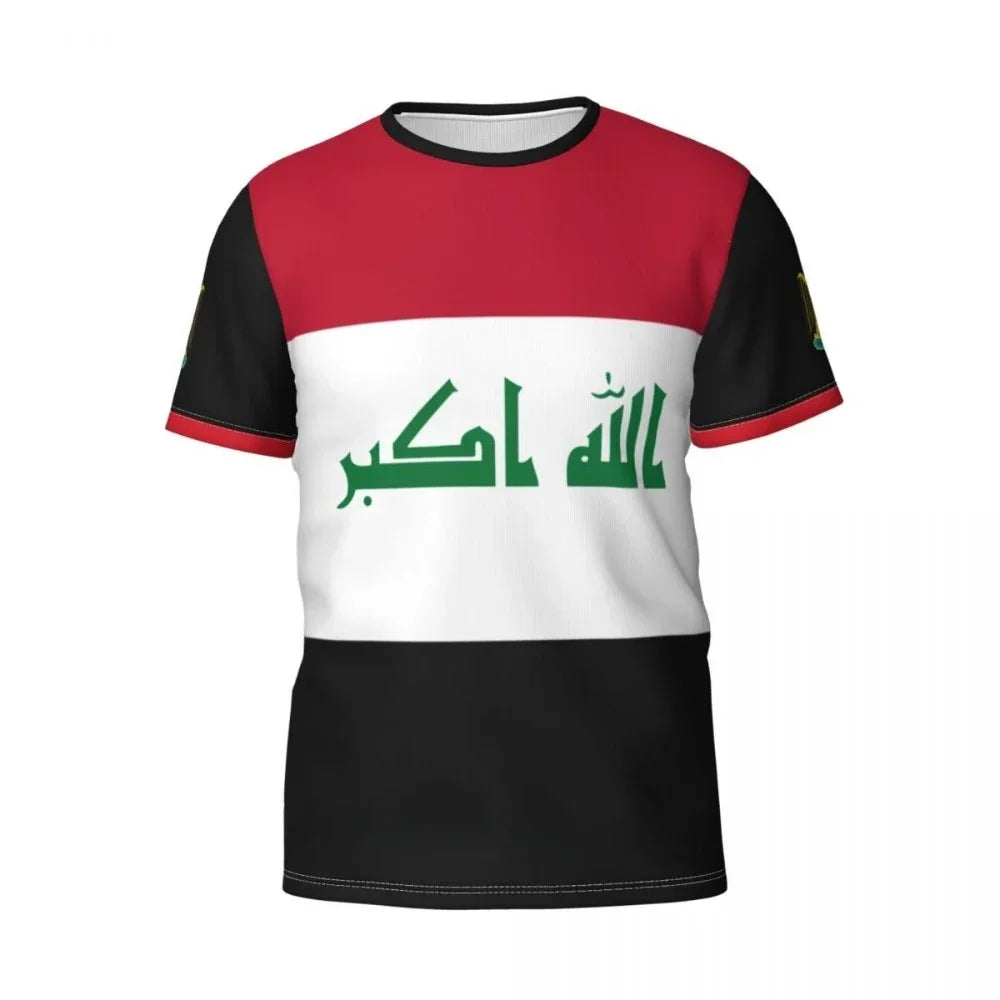 Iraq Flag Graphic T-Shirt – Casual Sports Tee for Men & Women Football Fans