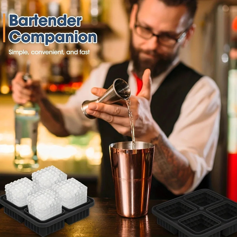 Silicone Ice Cube Tray with Lid – Easy-Release Freezer Mold for Ice, Chocolate & More