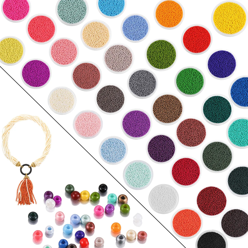2mm Charm Glass beads Czech Glass Seed Beads Small Round Loose Bead For DIY Jewelry Making Earrings Bracelet