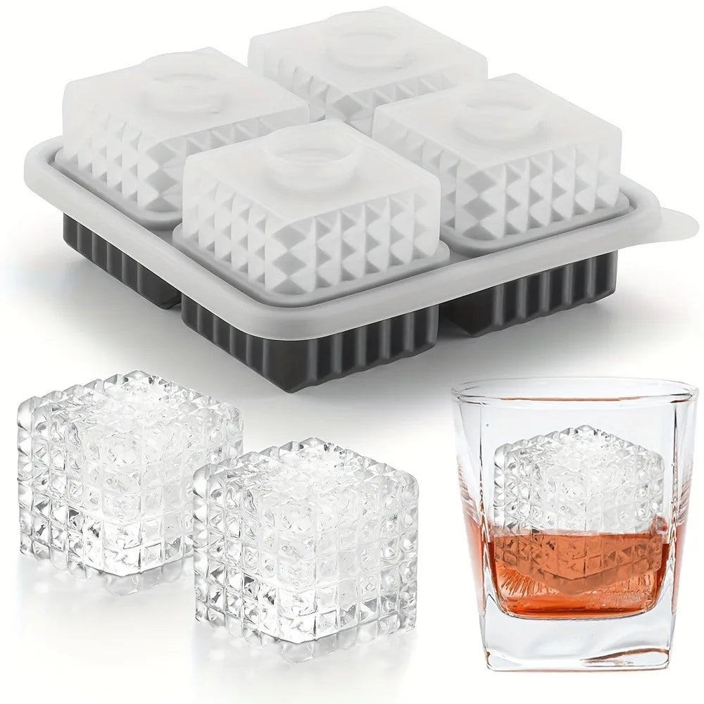 Silicone Ice Cube Tray with Lid – Easy-Release Freezer Mold for Ice, Chocolate & More