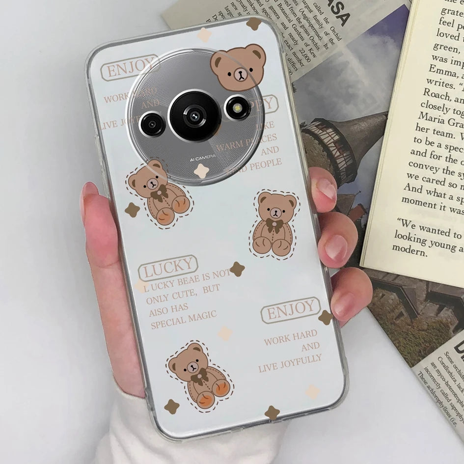 Xiaomi Redmi A3 Phone Case – Butterfly Coloured Drawing Back Cover with Screen Protector