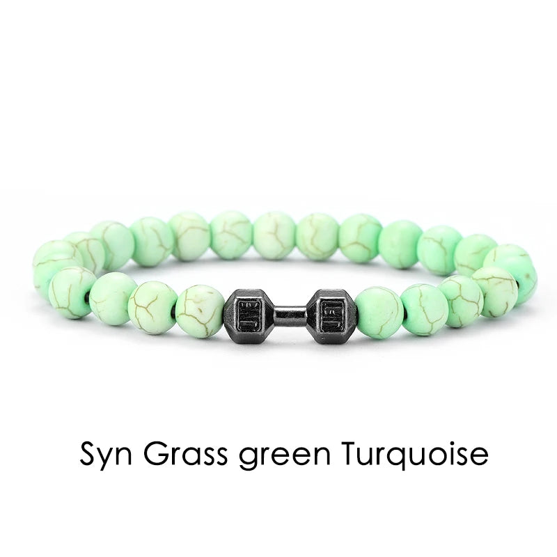 Natural Volcanic Stone Bracelet – Matte Black Lava Bead Fitness Bracelet for Men & Women