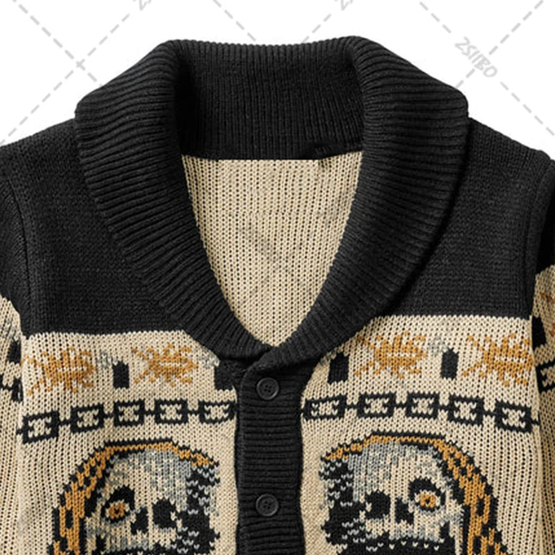 Y2K Gothic Ghost Print Harajuku Sweater – Men's & Women's Long Sleeve Warm Coat