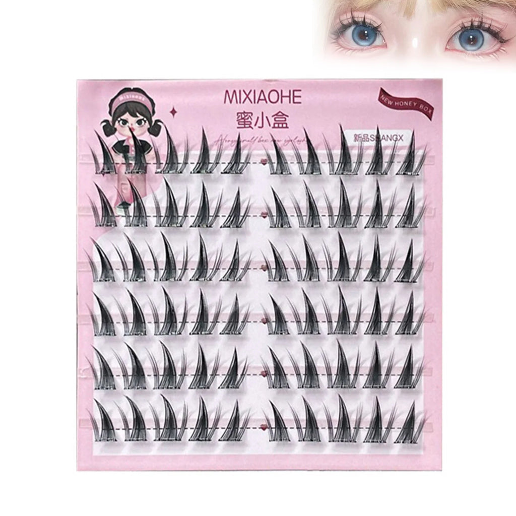 Natural DIY Lash Extension Manga Korean Style 11-13mm DIY W Shaped Cluster Segmented Lashes for Eye Makeup Eyelashes Supplies