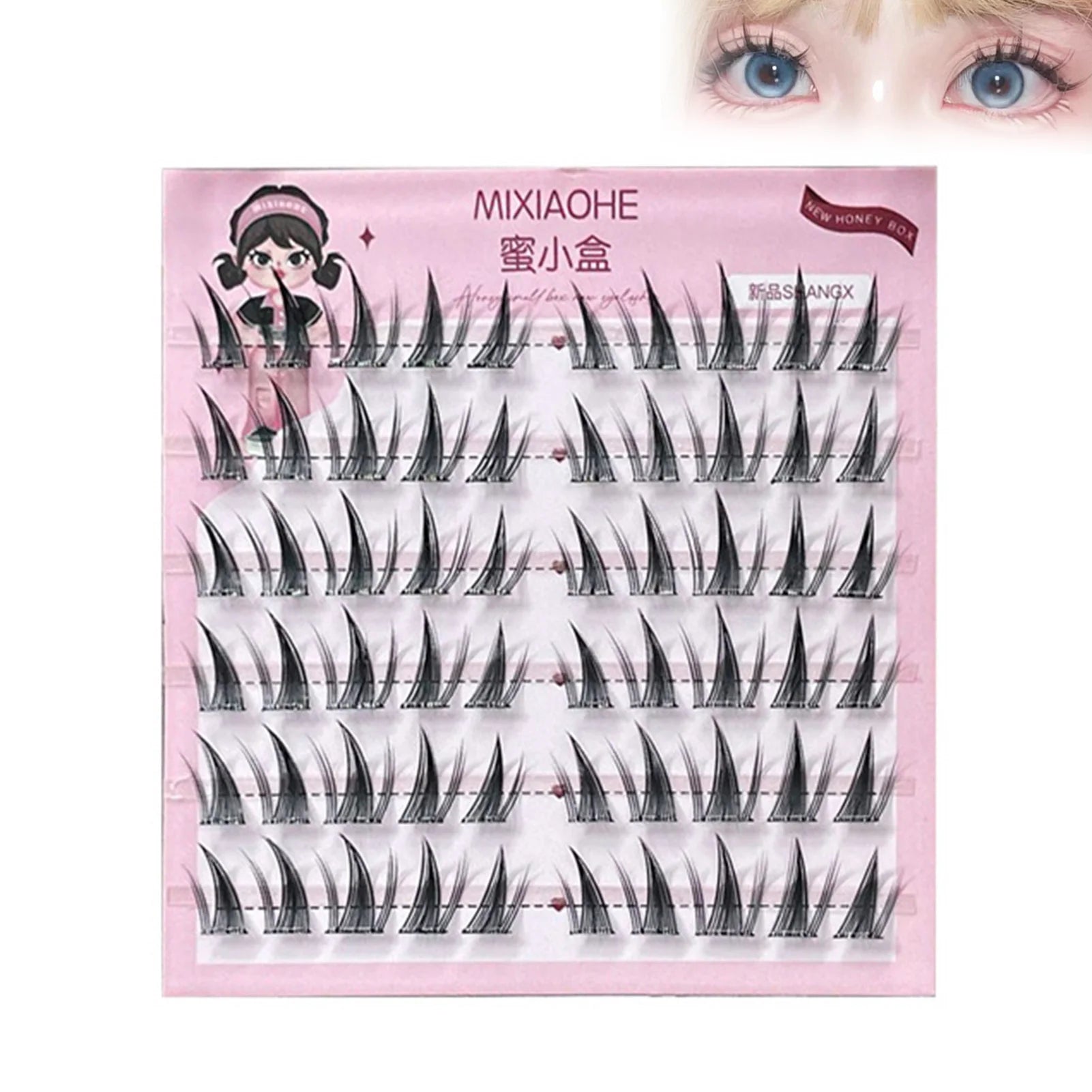 Natural DIY Lash Extension Manga Korean Style 11-13mm DIY W Shaped Cluster Segmented Lashes for Eye Makeup Eyelashes Supplies