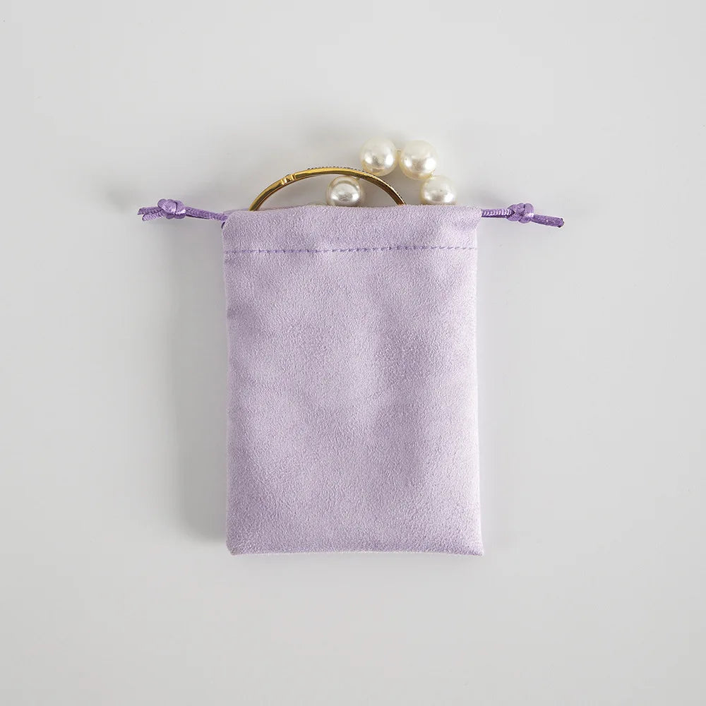 10pcs/Lot  Tinifu Blue Flannel Jewelry Packaging Velvet Drawstring Pouch for Cosmetic Makeup Pouches Chic Wedding Favor Gift Bag