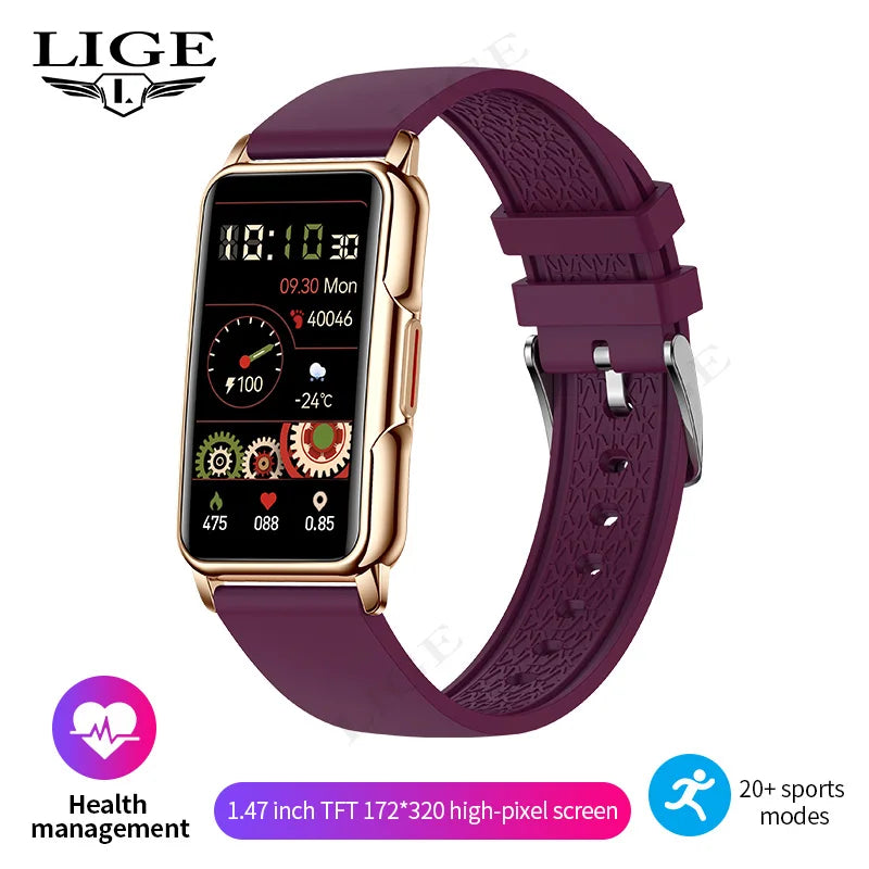 LIGE Women's Smartwatch – 1.47" Bluetooth Fitness Bracelet with Blood Oxygen & Sleep Monitor