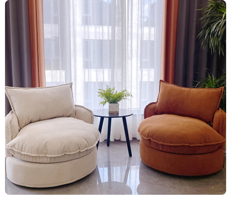 European Luxury Living Room Sofa – Upholstered Round Cute Eclectic Corner Sofa