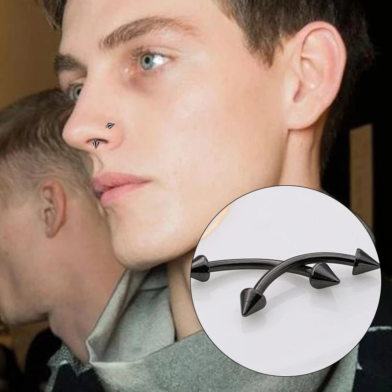 Metal Horseshoe Fake Nose Ring – C-Clip Septum & Lip Hoop for Women & Men