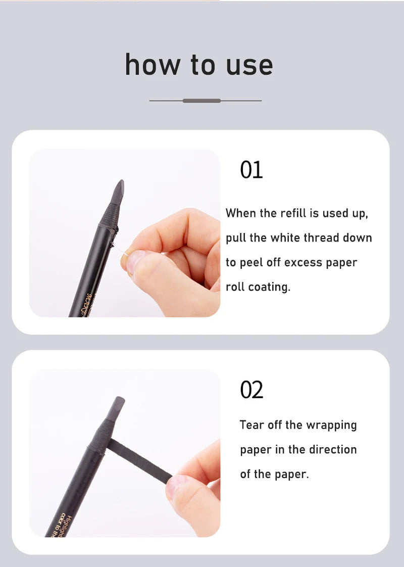 Waterproof Eyebrow Pencil with Soft Brush – Long-Lasting Permanent Makeup Tattoo Tool