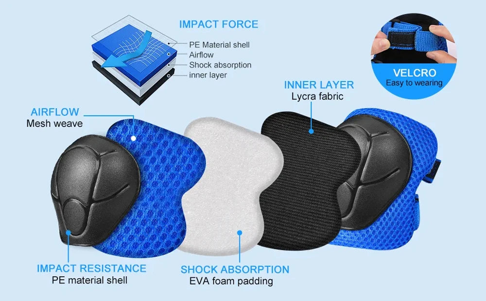 Kids Knee Pads & Elbow Pads Set – Protective Safety Gear for Children Ages 3–7