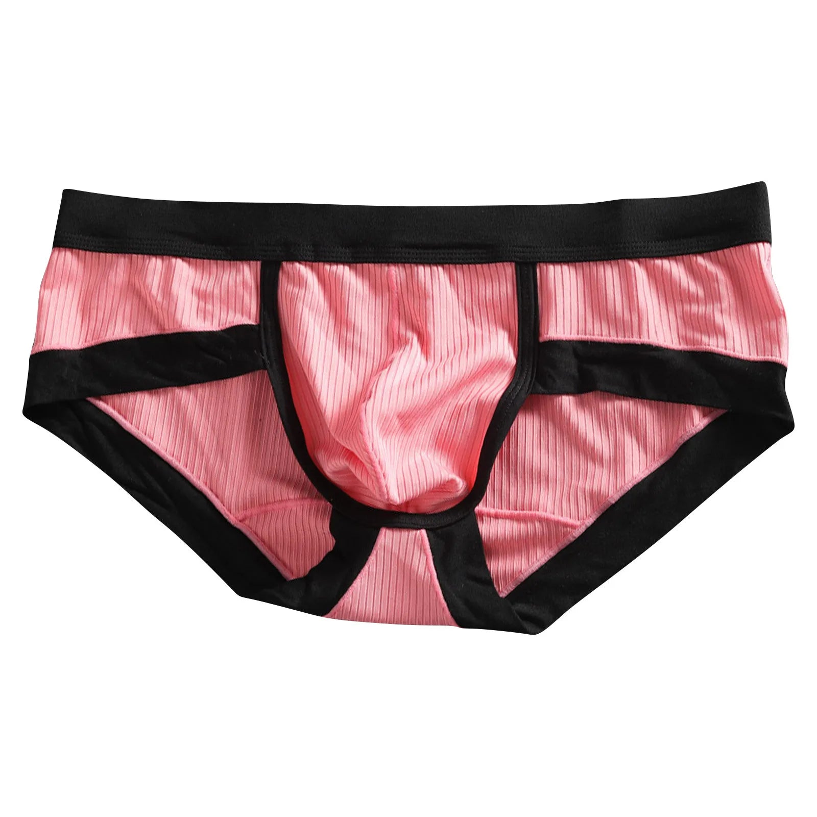 Men's low-waist sexy underwear U-convexs large bag youth striped Underpants breathable soft comfort loose fiber fabric briefs