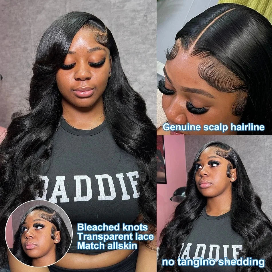 40 Inch Body Wave 13x4 13x6 HD Lace Frontal Wigs Human Hair 300 High Density Body Wave Lace Front Wig For Women Brazilian Hair