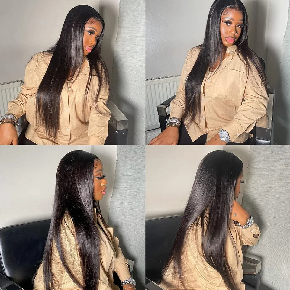Brazilian 30 40 Inch Raw Virgin Unprocessed Human Hair Extensions Bone Straight Human Hair Weave Bundles 1/3/4 Pcs Double Wefts