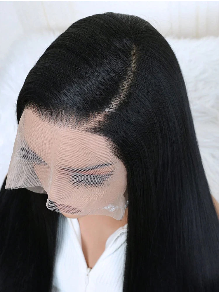 360 Full Lace Bone Straight Wig Human Hair Pre Plucked HD 13X4 Lace Front Wig 30 Inch Glueless Pre Cut 5X5 Closure Wig For Women