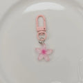 Cute Flower Keychains for Women Floral Key Chains Bag Pendant Resin DIY Keyring Jewelry Earphone Decoration Girl Gift