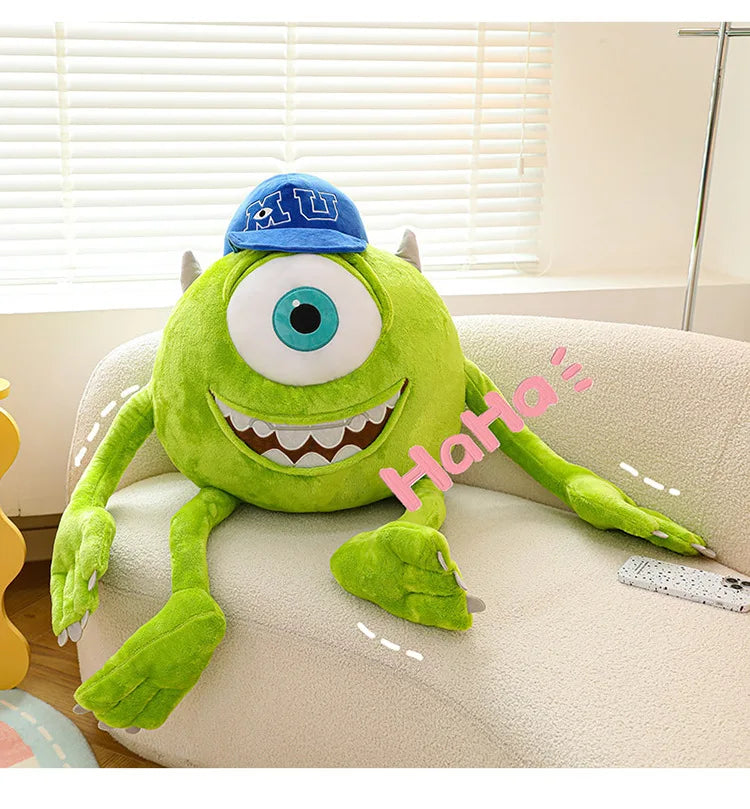 Mike Wazowski Plush Toy | Monsters University Stuffed Animal | Soft PP Cotton | 35cm, 60cm & 80cm