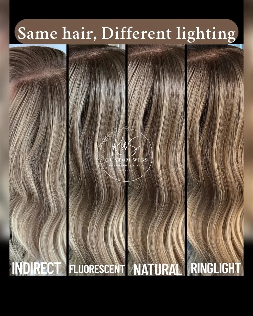 Long Blonde Wig Thick Wavy Blonde Lace Front Wig with Light Brown Roots Balayage Synthetic Fibre Luxury Women Wigs Daily Use