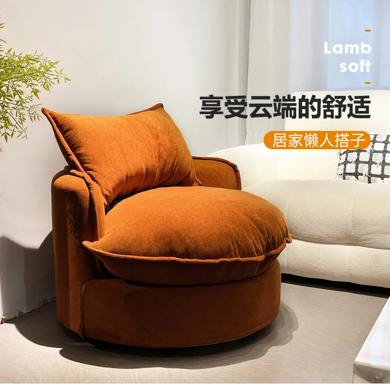 European Luxury Living Room Sofa – Upholstered Round Cute Eclectic Corner Sofa