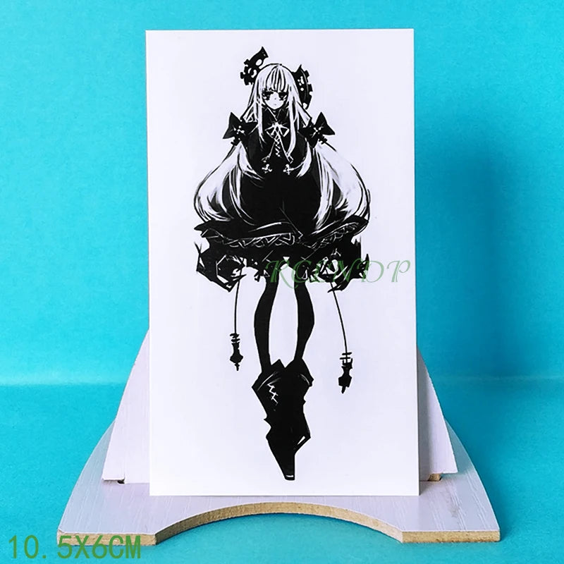 Anime Fire Flame Temporary Tattoo – Waterproof Flash Tattoo for Kids, Men & Women