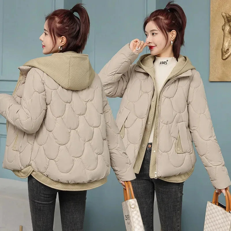 Women's Thick Padded Winter Parka – Warm Loose Jacket for Snow & Cold Weather