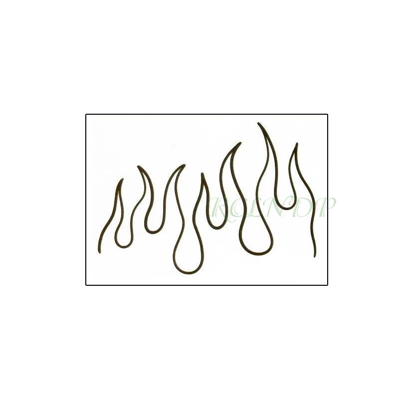 Anime Fire Flame Temporary Tattoo – Waterproof Flash Tattoo for Kids, Men & Women