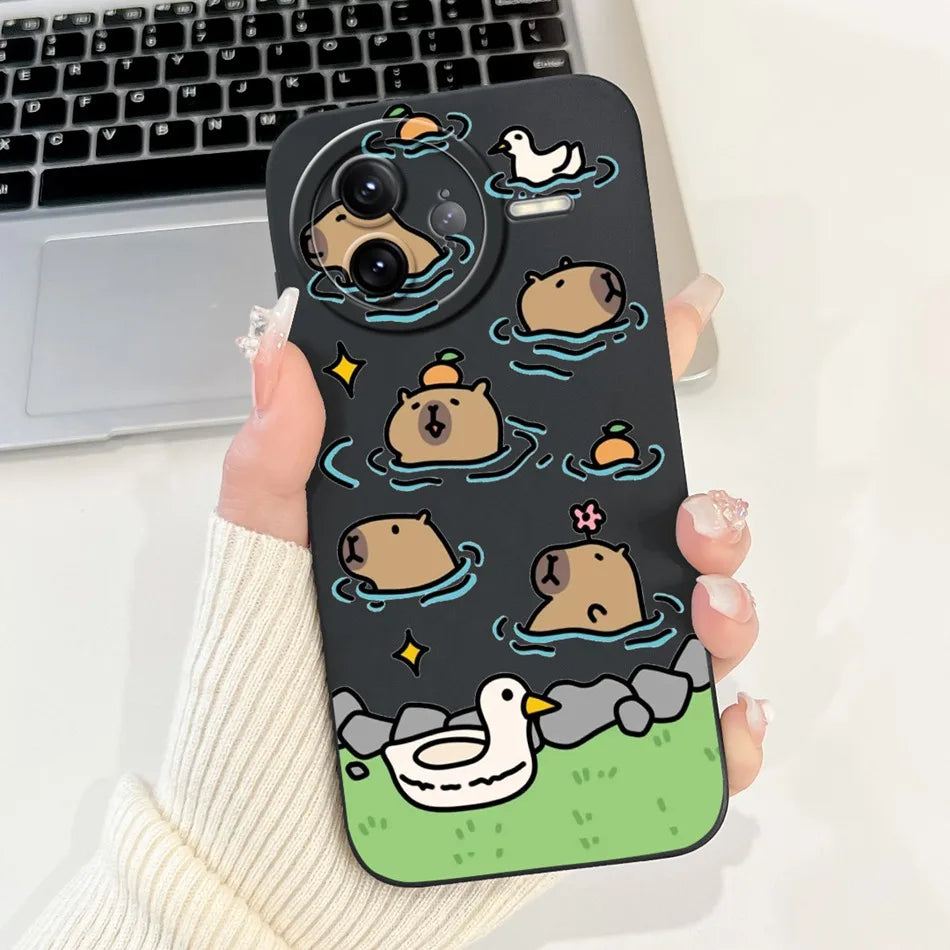 Xiaomi Poco F7 Ultra / F7 Pro Phone Case – Cute Cat & Panda Soft Silicone Shockproof Cover