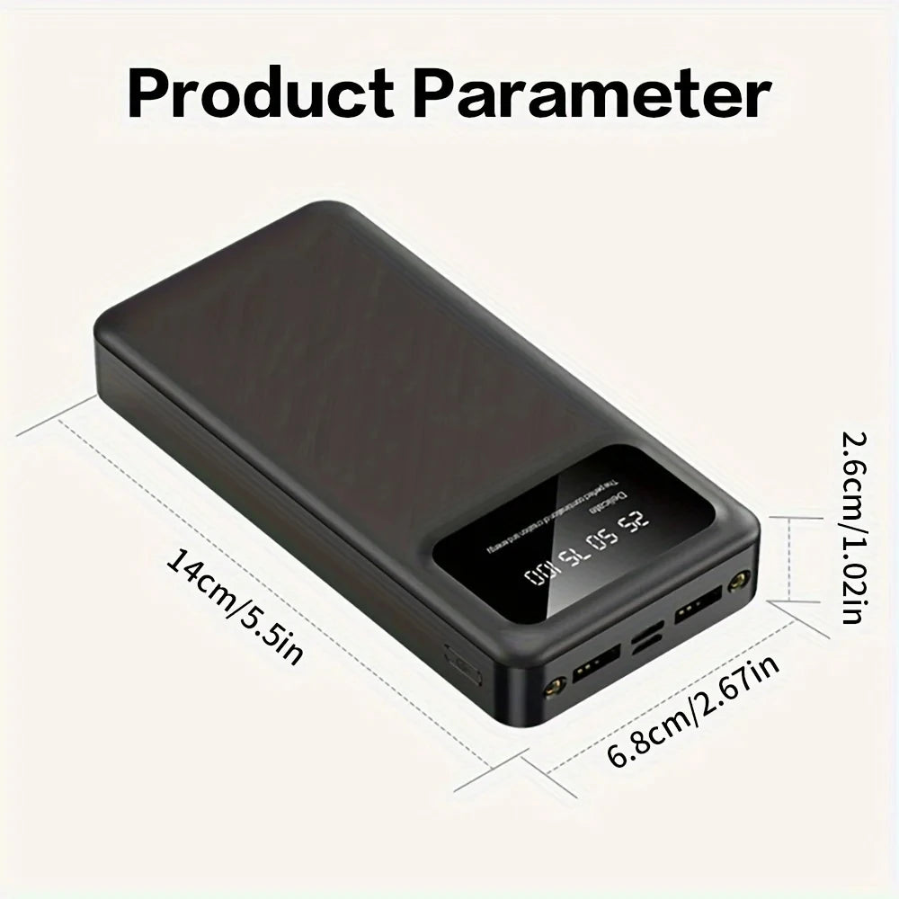 Power Bank 50000mAh Large Capacity External Battery USB Fast Charging LED Display Portable Phone Charger For iphone and Xiaomi