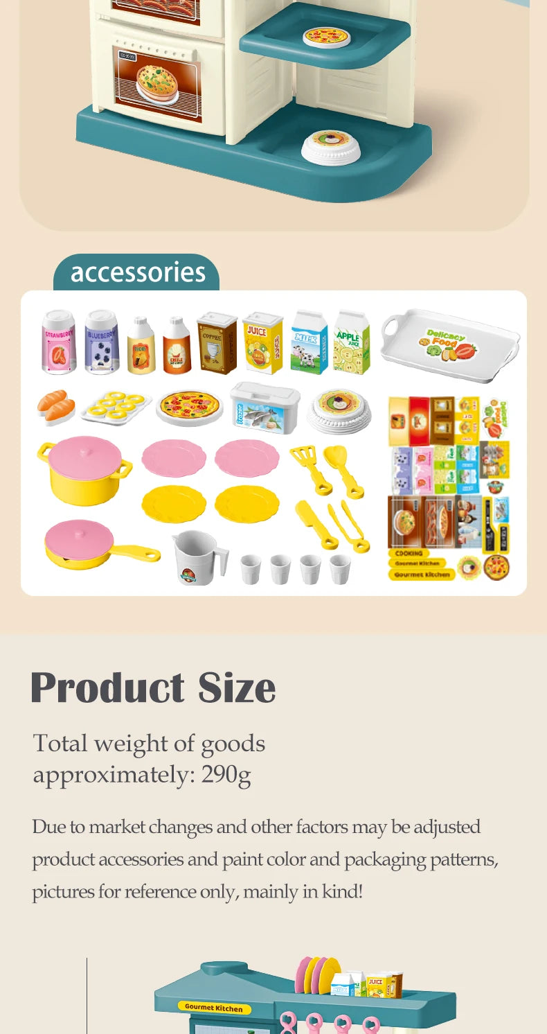Kids Play Kitchen Accessories Playset – Toy Foods, Pans, Pots, Breads & Utensils for Ages 3+