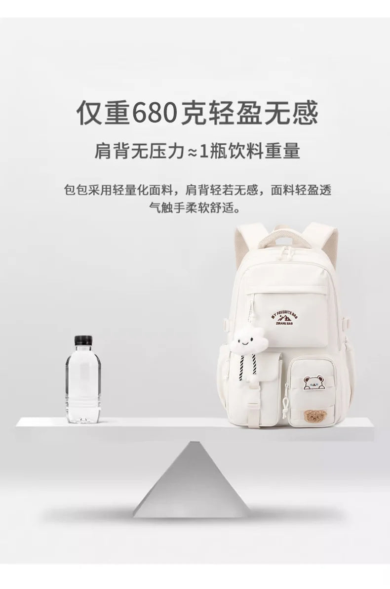 Korean Style Daily Backpack For Women Packsack Waterproof nylon Fabric Travel Backpacks Girls School Bag Teenagers Casual Bags