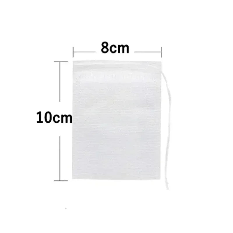200/50PCS Disposable Tea Filter Bags Non-woven Fabric Tea Bag with Drawstring Kitchen Filter Paper for Coffee Herb Loose Tea