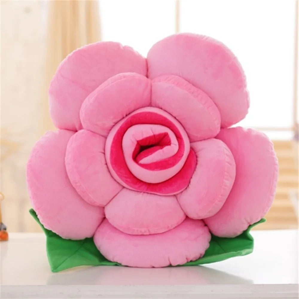 Rose Shaped Pillow | Plush Flower Cushion for Sofa, Car & Home Decor | 3 Sizes | Wedding Gift
