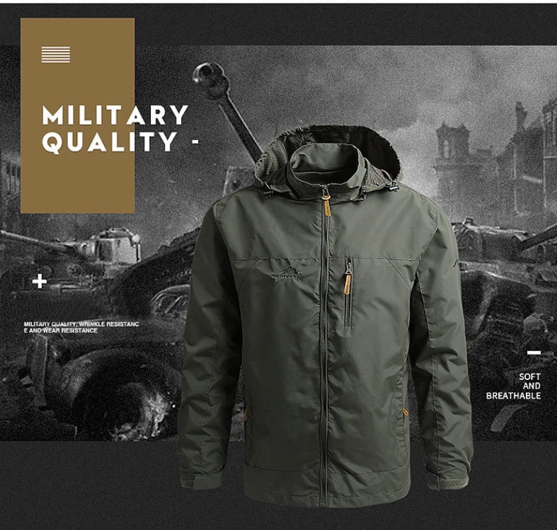 Men's Waterproof Softshell Tactical Jacket – Windbreaker for Hunting, Hiking & Fishing