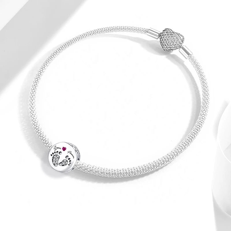 925 Sterling Silver Circle Pattern Moon Personalized Charms Beads Fit DIY Making Bracelet Necklace Gift High Quality Fine Beads
