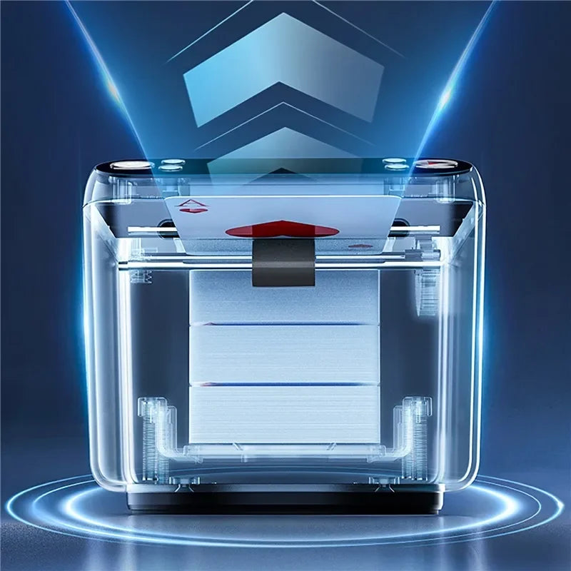 3 Decks Poker Playing Card Dealing Machine 360° Rotating Automatic Card Dealer Smart Dispenser Rechargeable 5000mAh
