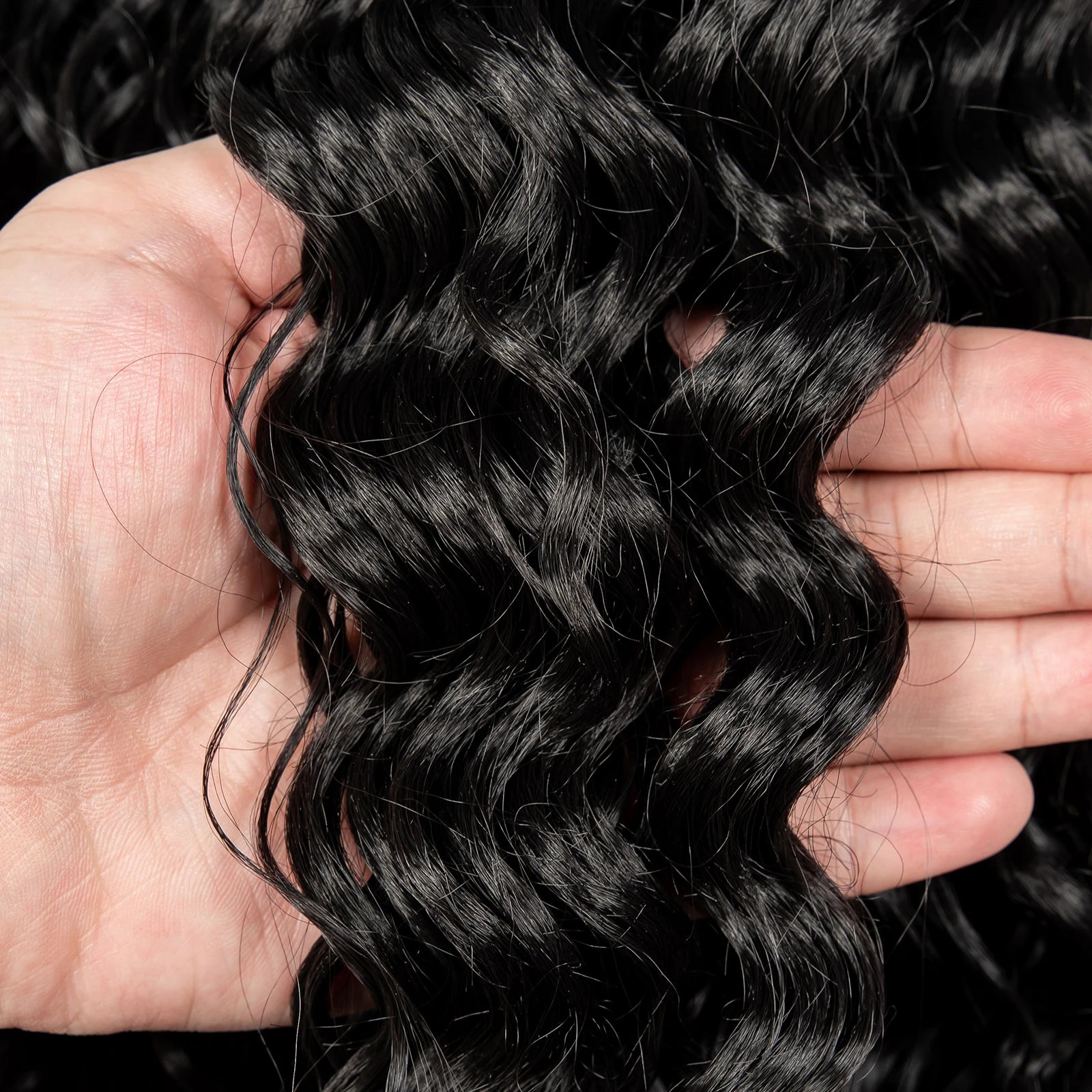 Pre-Styled Deep Wave Braided Wig | Swiss Lace | Baby Hair | Half Cornrow | Women's Braid Wig
