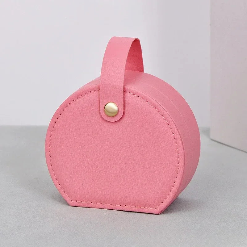 , Necklaces, Rings, PersonalizedGift of Bridesmaid Semicircular Portable Jewelry Box, Jewelry Storage Box,Used To Store Earrings