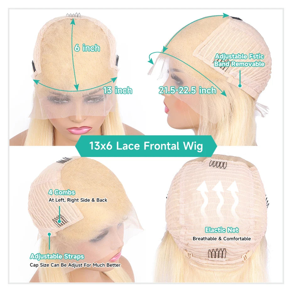 Pink Human Hair Wig – 30 & 38 Inch 613 HD Lace Frontal 13x6 Colored Wig
