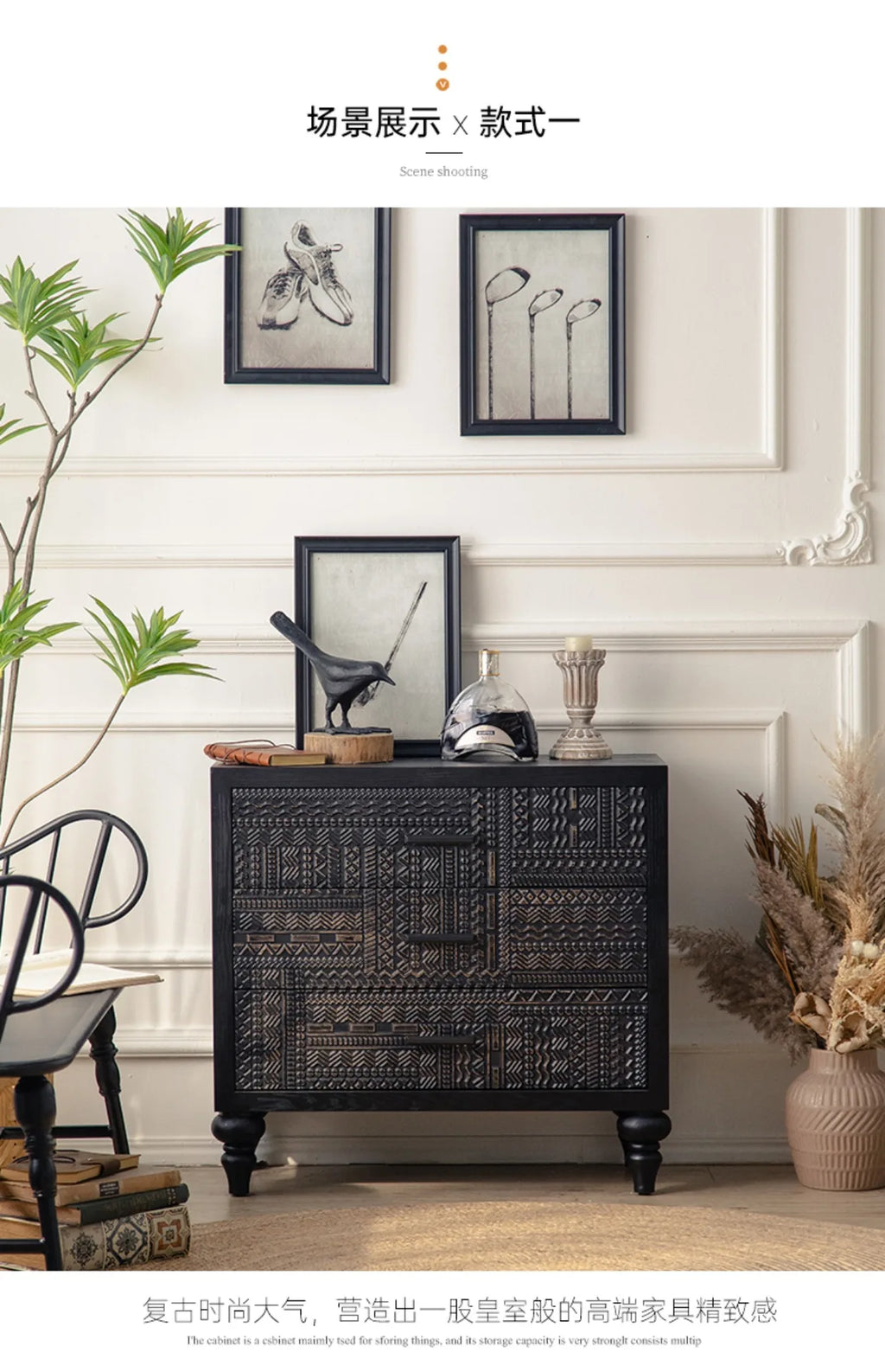 European Quality Living Room Cabinet – Premium Storage Display Unit