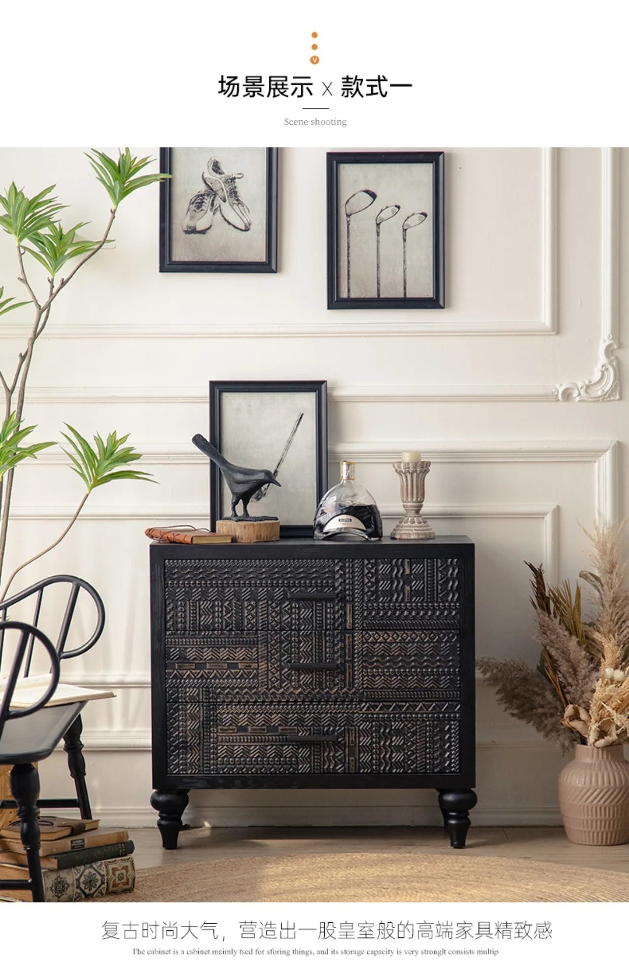 European Quality Living Room Cabinet – Premium Storage Display Unit