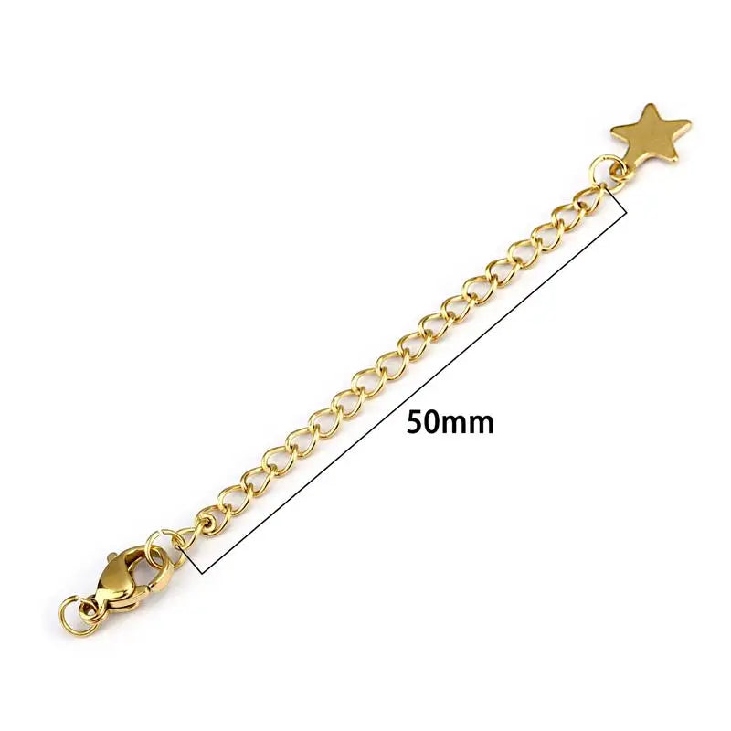 5pcs/lot Stainless Steel Extension Extended Tail Chains Lobster Clasps Connectors DIY Jewelry Making Findings Bracelet Necklaces