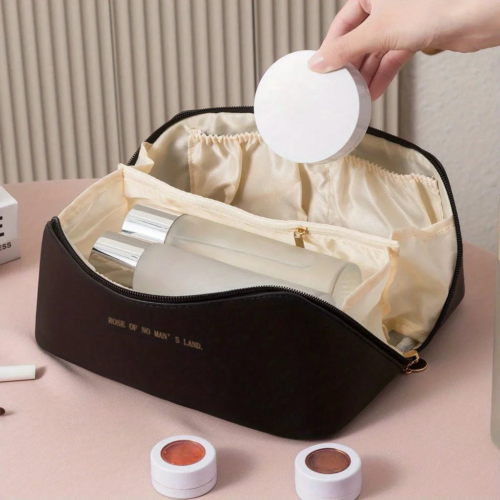 Women  Luxury Large Capacity Cosmetic  Bag Lady Box Travel Makeup Zipper Toiletries Organizer