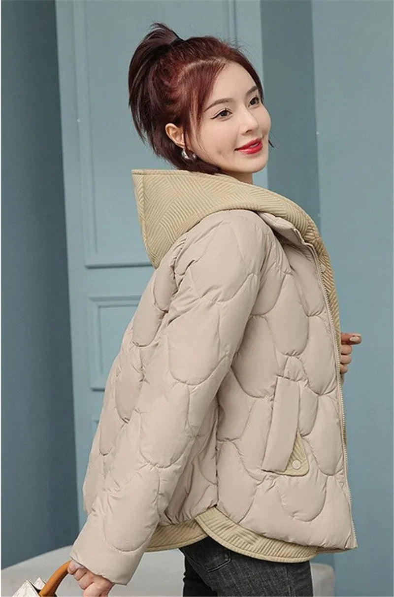 Women's Thick Padded Winter Parka – Warm Loose Jacket for Snow & Cold Weather